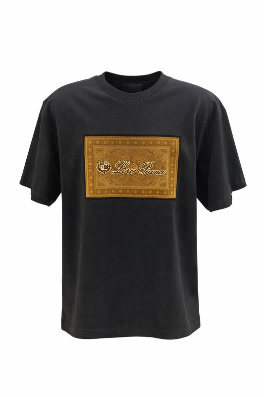 Черна premium тениска Loro Piana